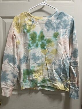 Old Navy Pastel Tie-Dye Crewneck Sweatshirt - Yellow, Green, Blue